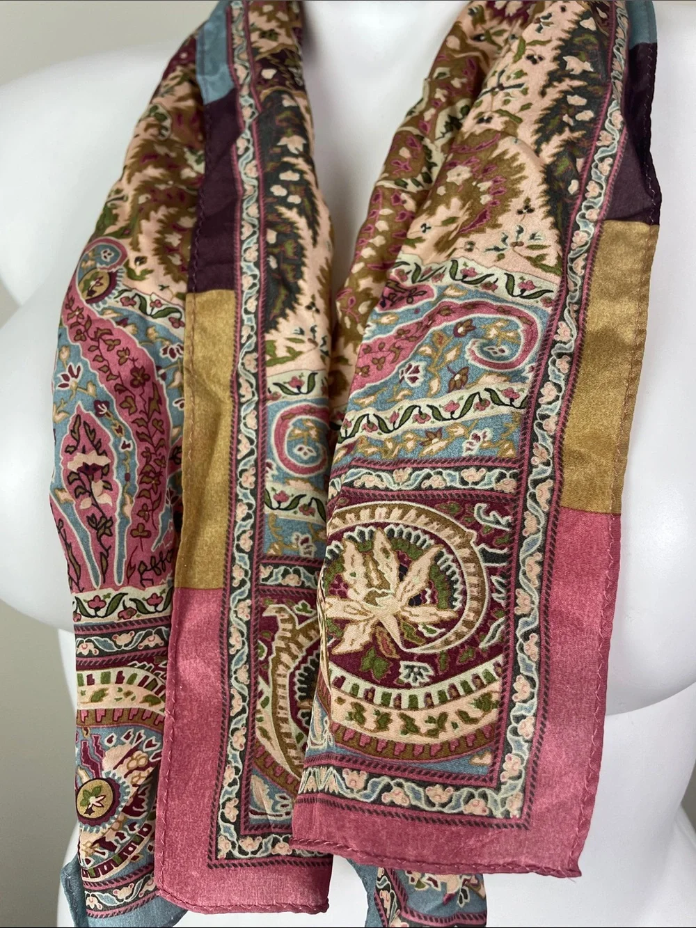 Vintage Rectangular Scarf Multicolor
